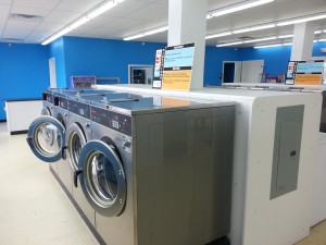Inside the Laundry is Clean and Well Lit.