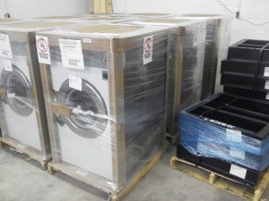 This is what the machines look like when they are stored in our warehouse, 