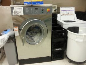 A small OPL washer-extractor in Skyline Medical Center. This machine has been operating for years and still looks new!